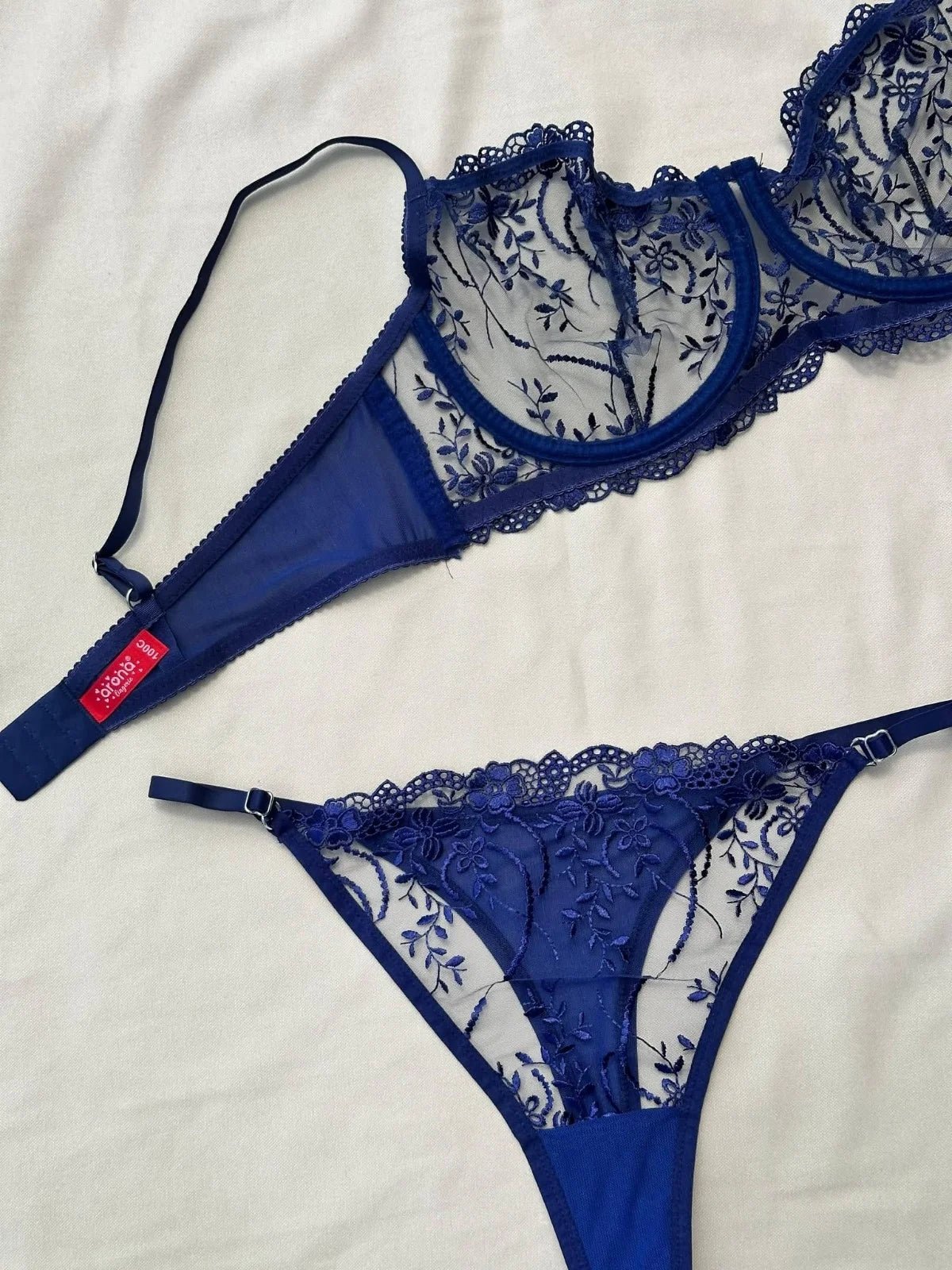 Garden Bralet Takım Lacivert (Büyük Beden)