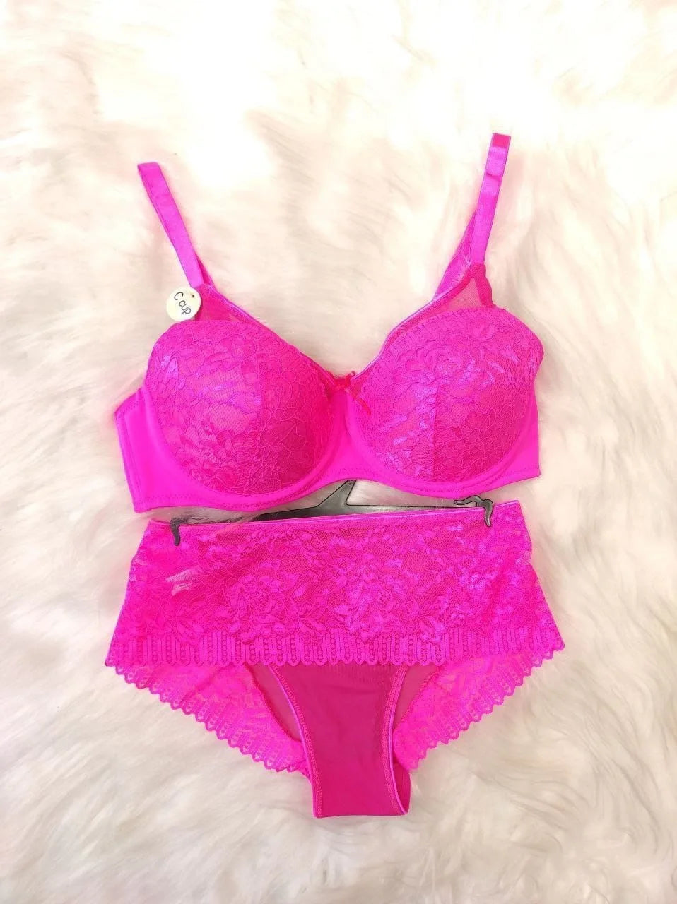 Ginger Sütyen Takımı - Neon Pembe (Büyük Beden)