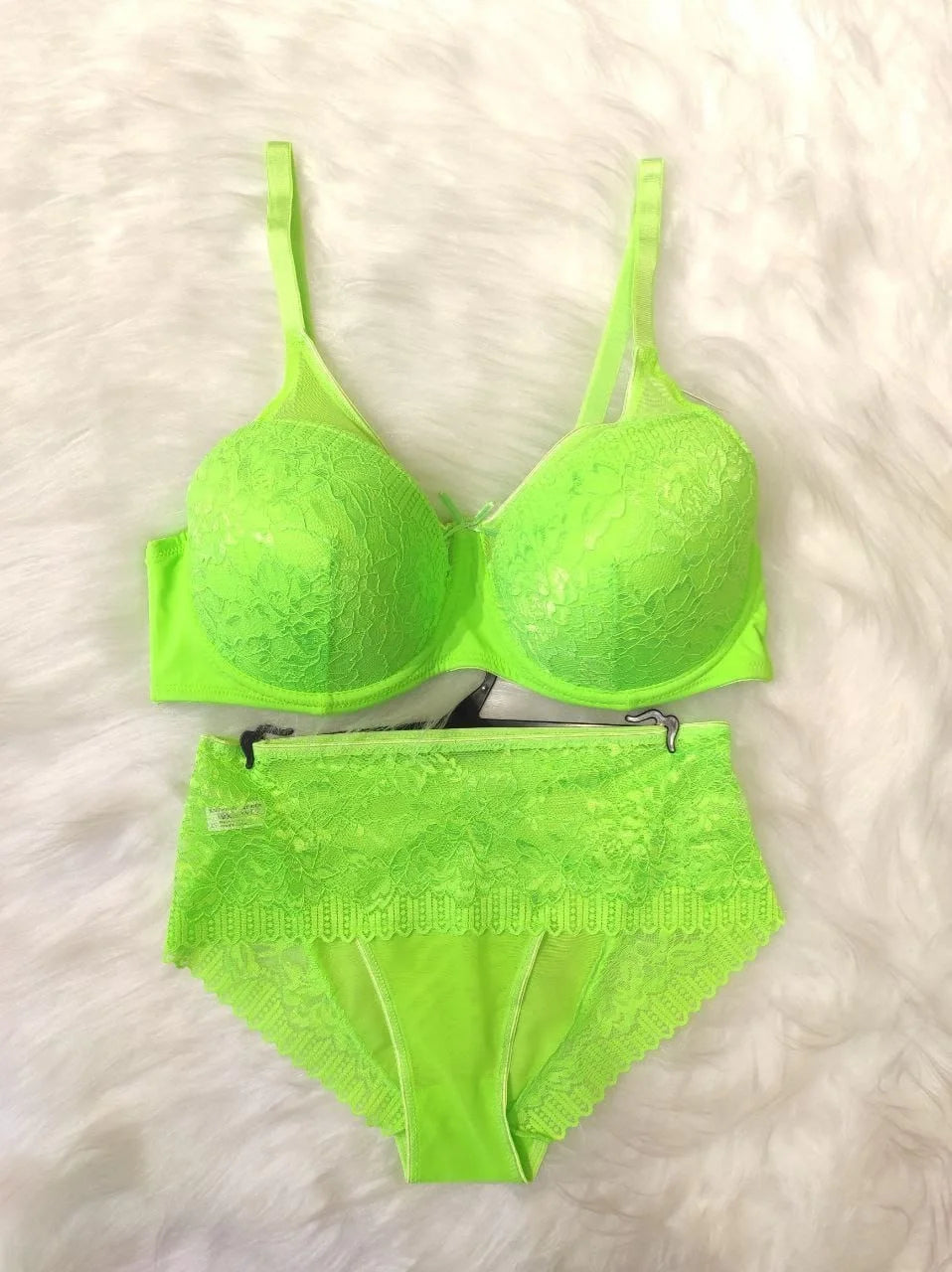Ginger Sütyen Takımı - Neon Yeşil (Büyük Beden)