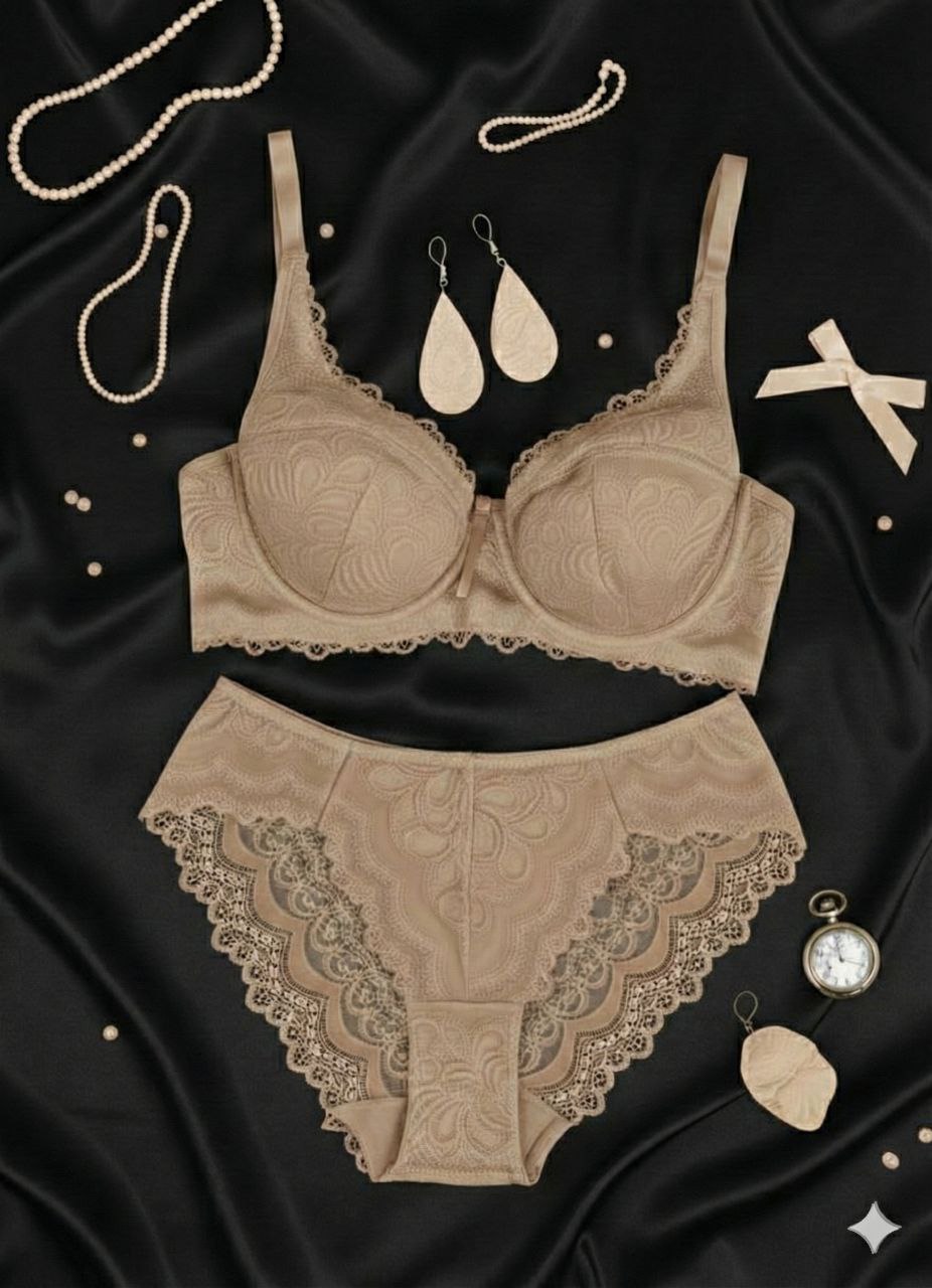 Flex Bralet Takım Kahverengi (Büyük Beden)