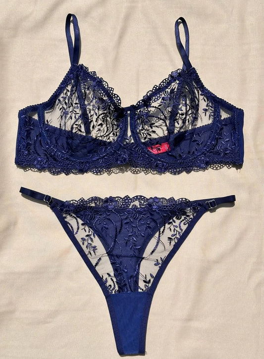 Garden Bralet Takım Lacivert (Büyük Beden)