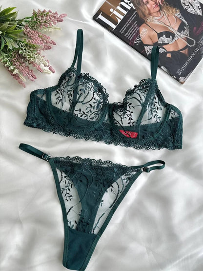 Garden Bralet Takım Yeşil (Büyük Beden)