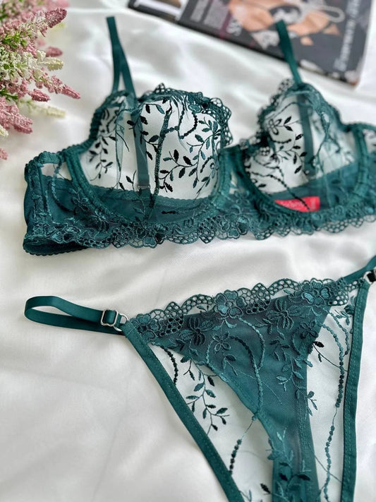 Garden Bralet Takım Yeşil (Büyük Beden)
