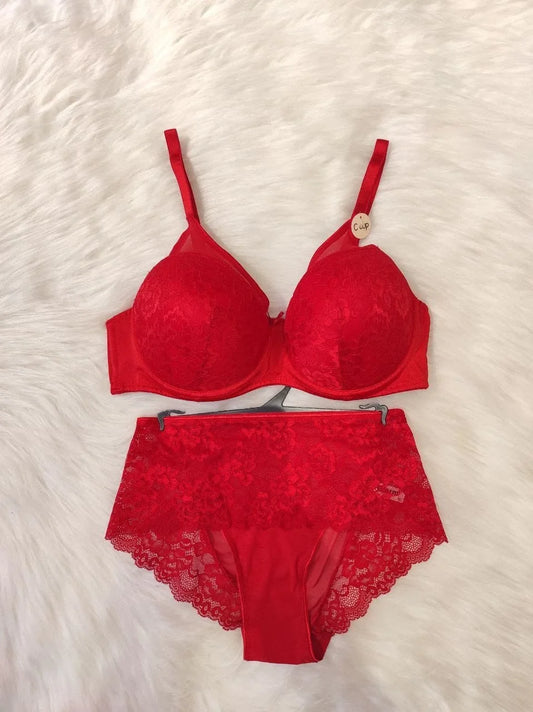 Ginger Sütyen Takımı - Kırmızı (Büyük Beden)