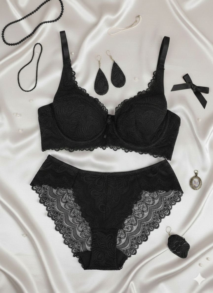 Flex Bralet Takım Siyah (Büyük Beden)