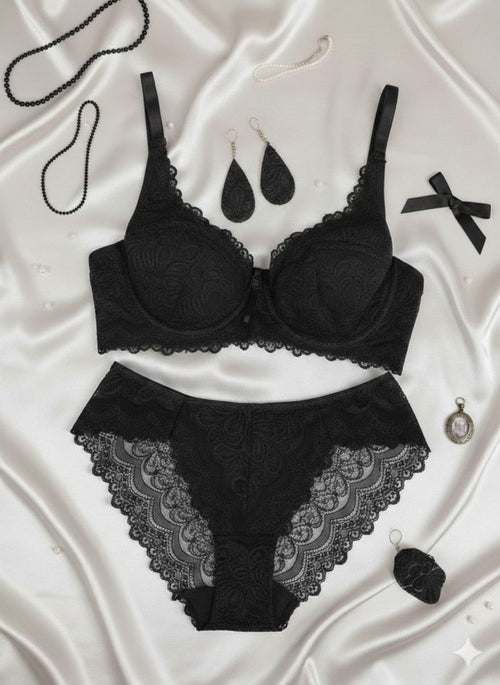 Flex Bralet Takım Siyah (Büyük Beden)