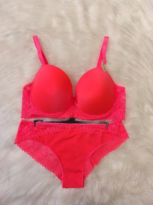 Vanilia Sütyen Takımı - Neon Kırmızı (Büyük Beden)
