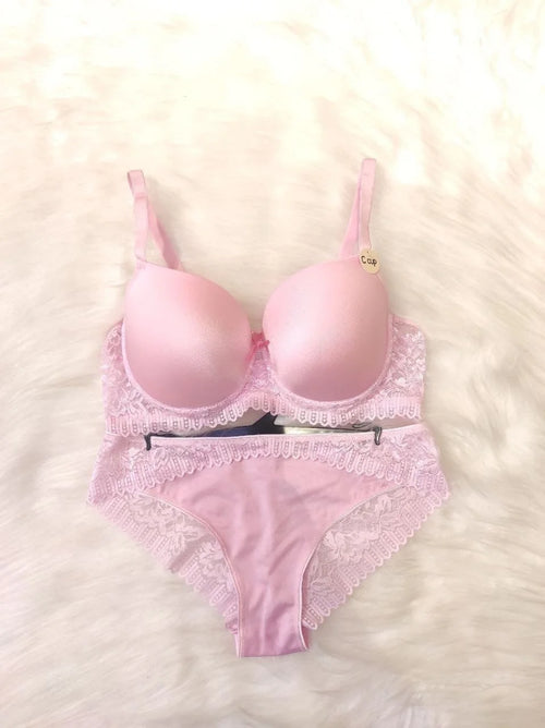 Vanilia Sütyen Takımı - Pembe (Büyük Beden)